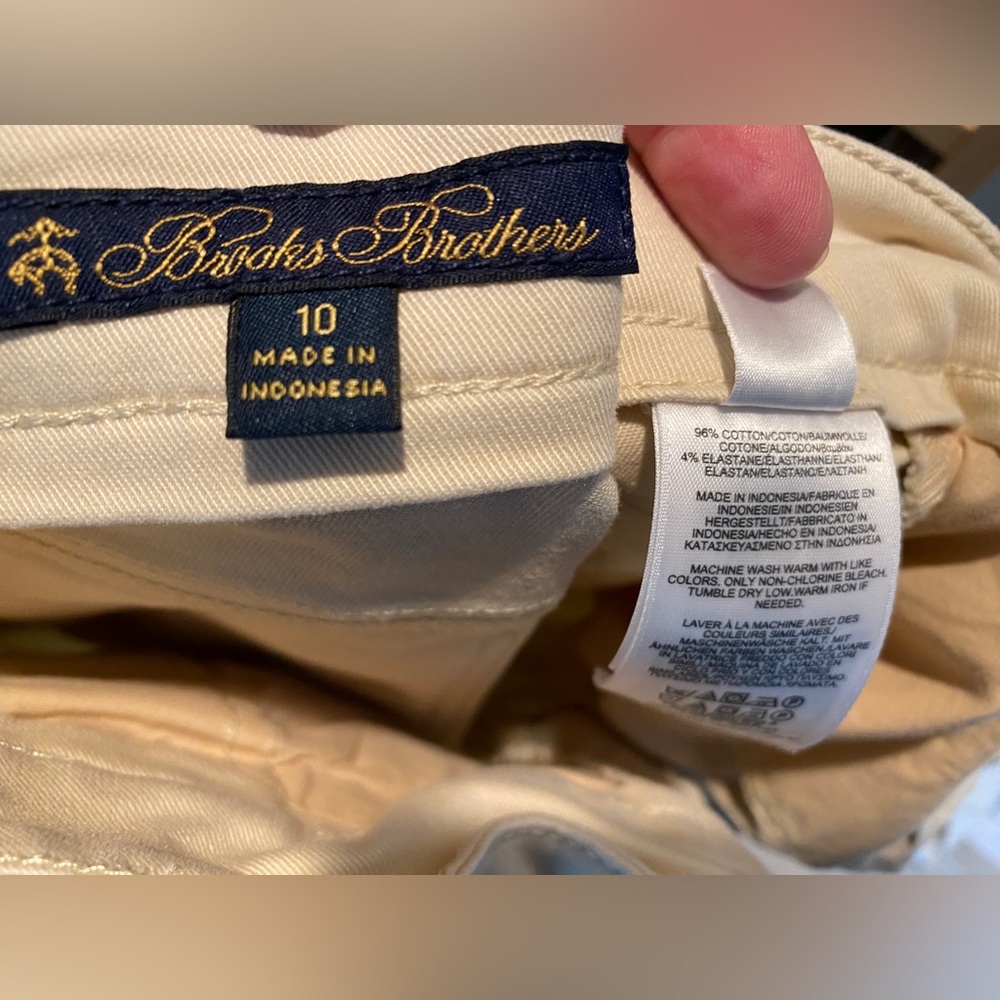 Brooks Brothers high rise waist stretch cream jeans Sz 10 EUC - Picture 3 of 3